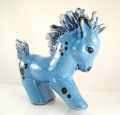 Wildpferd Blau Bosse Keramik 50er (5)